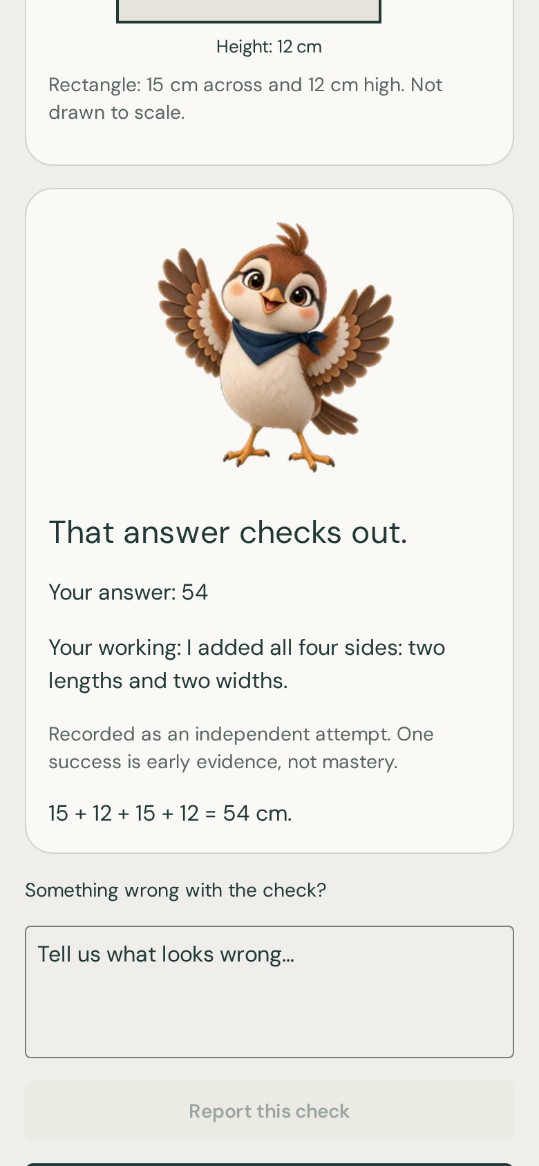 Answer checks out, Chirp celebrates